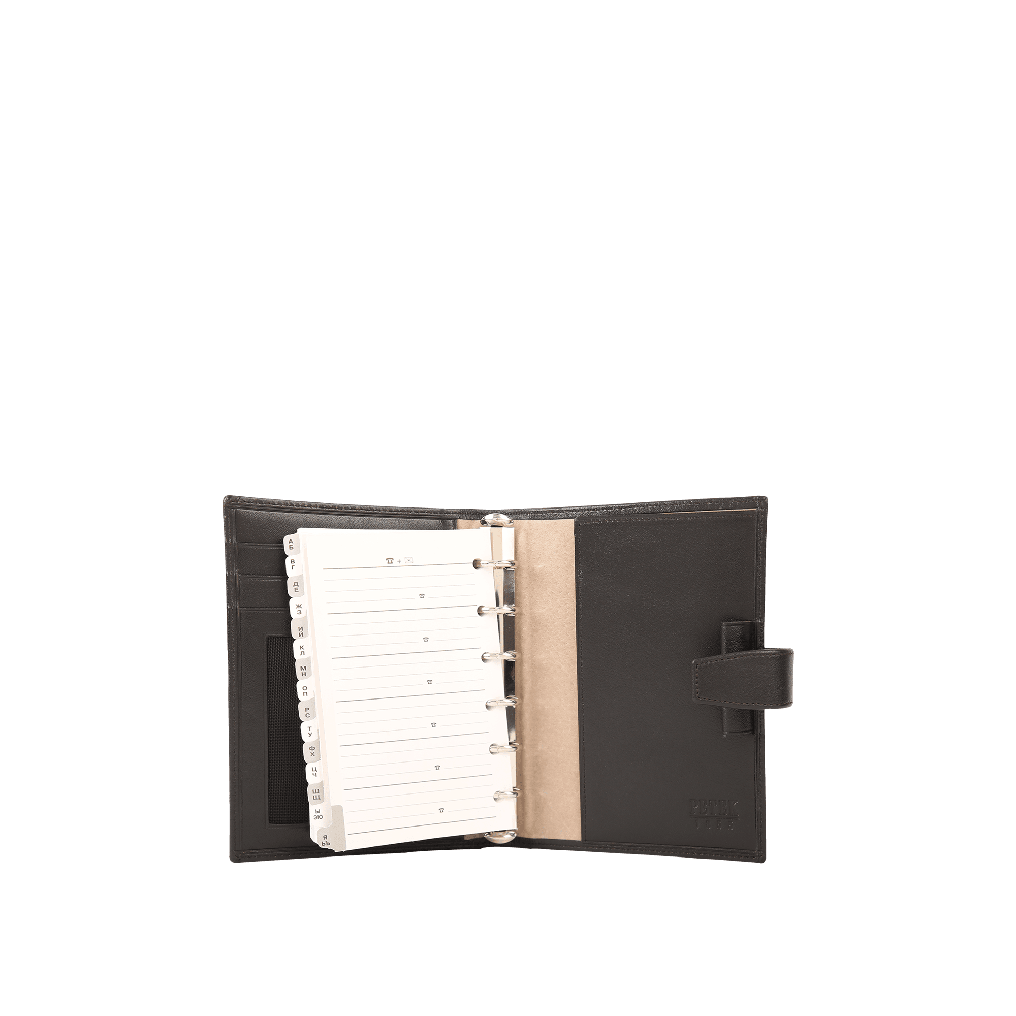 Petek Dark Brown Leather Mechanism Agenda