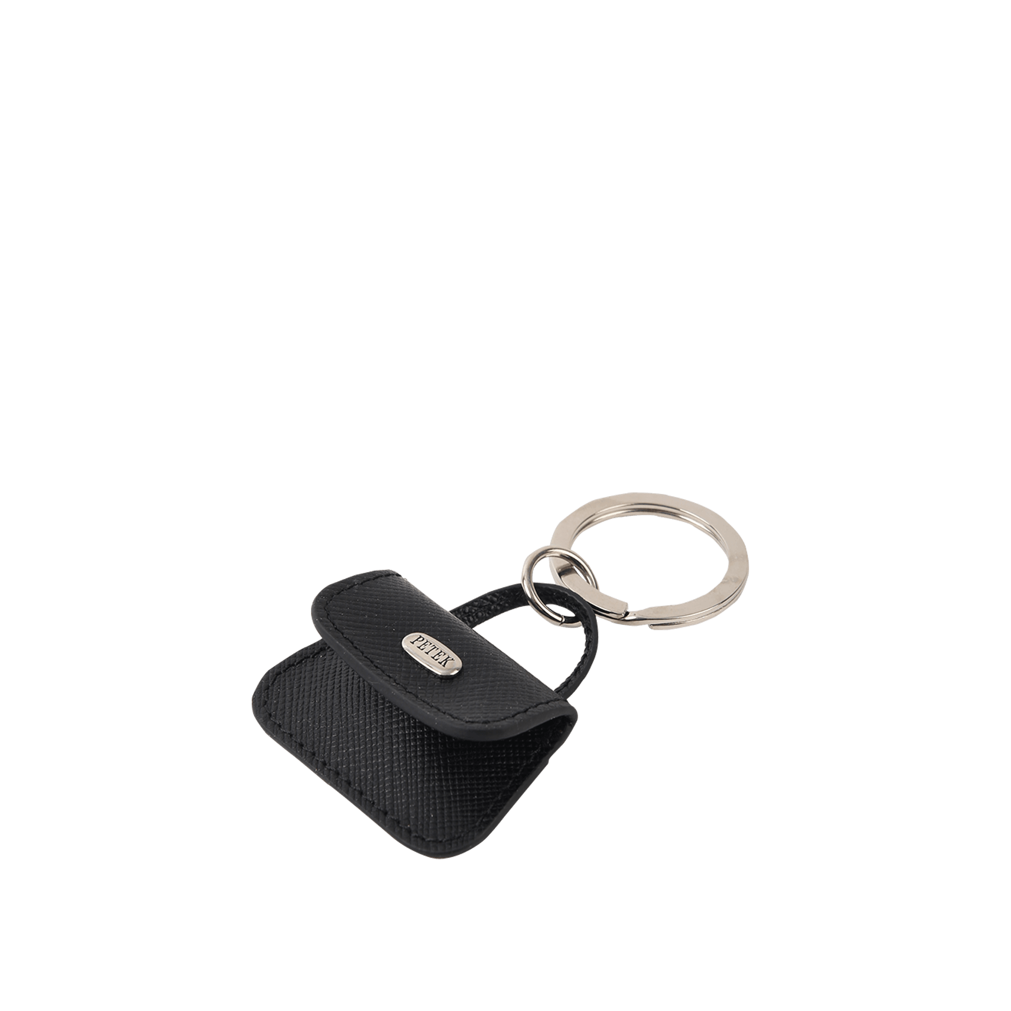 PETEK Black Leather Key Chain