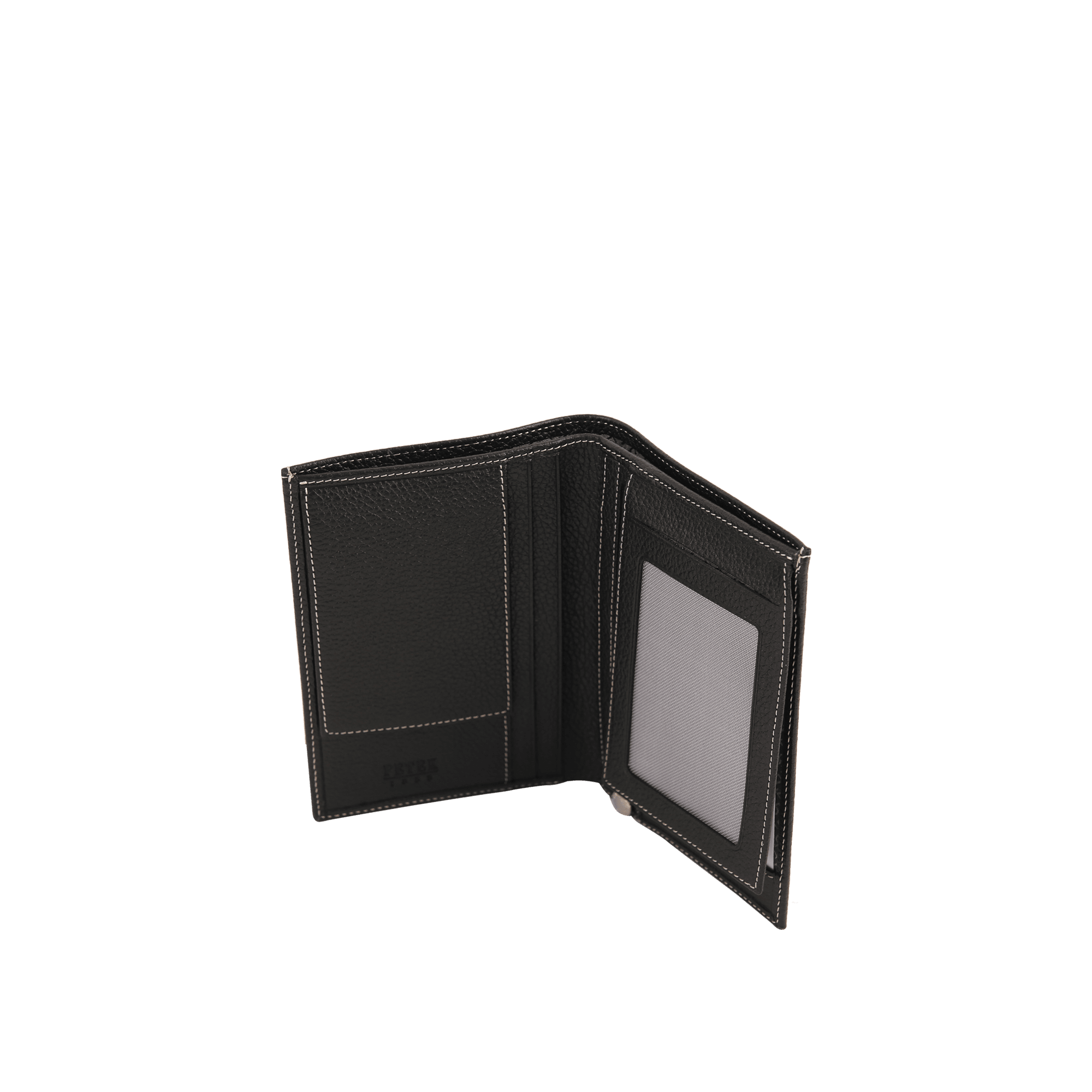 Petek Men's Wallet Contrast Stitching Black