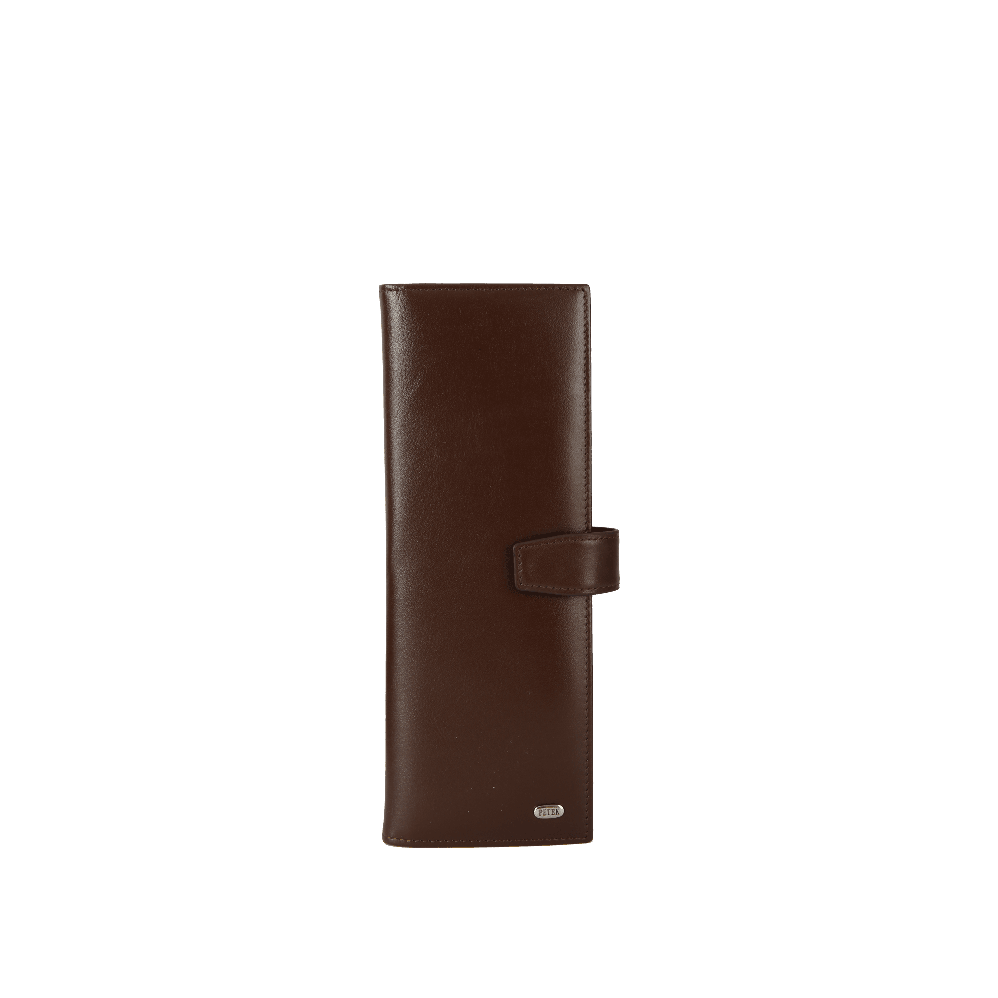 Petek Dark Brown Leather business card holder