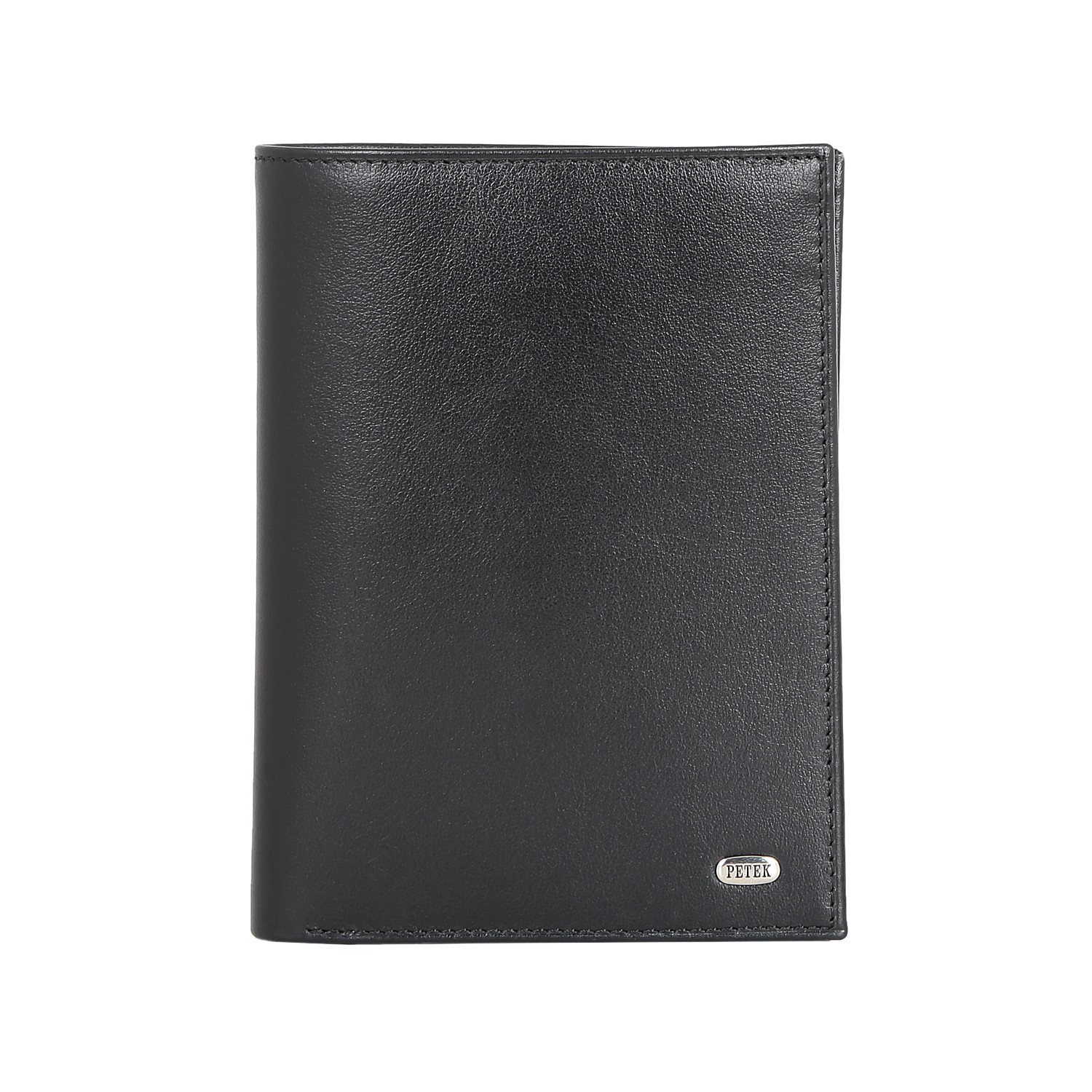 Petek Men's Wallet Contrast Stitching Black