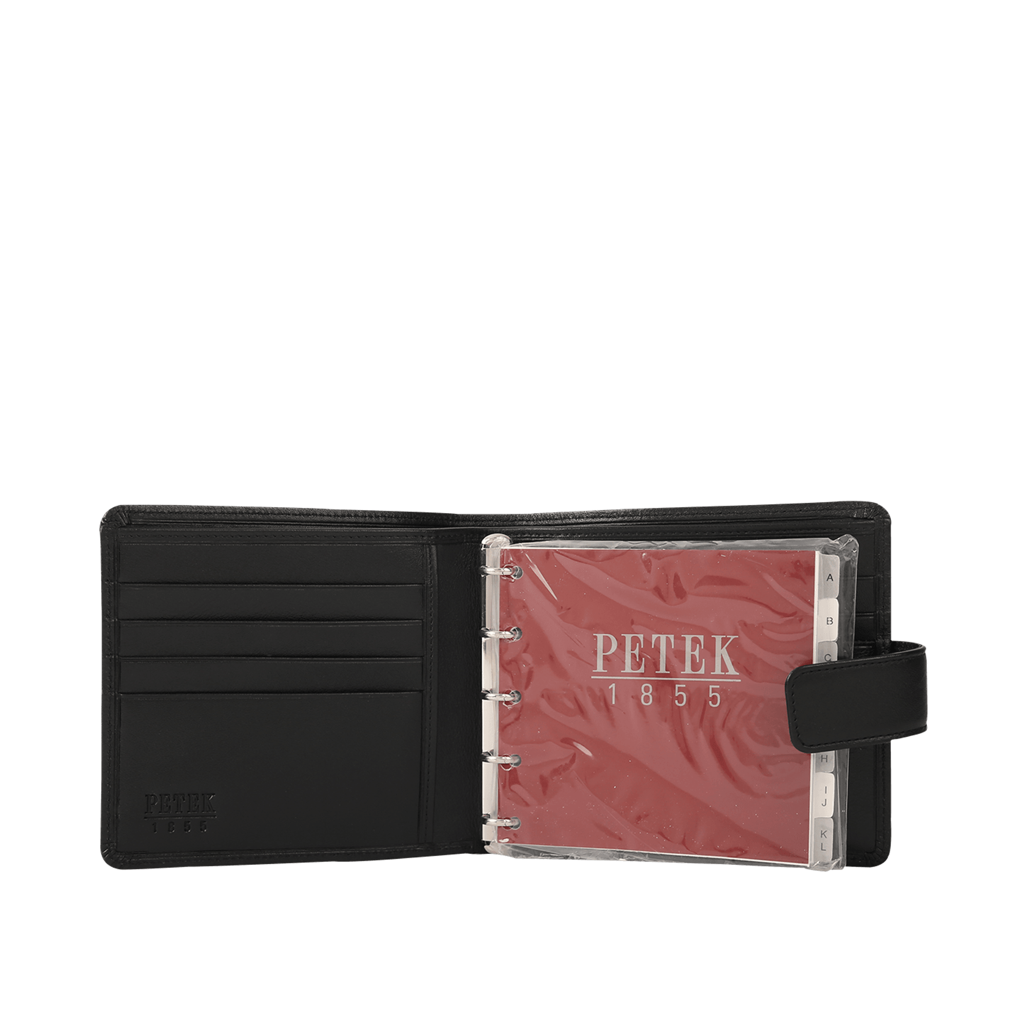 PETEK Black Leather Organizer