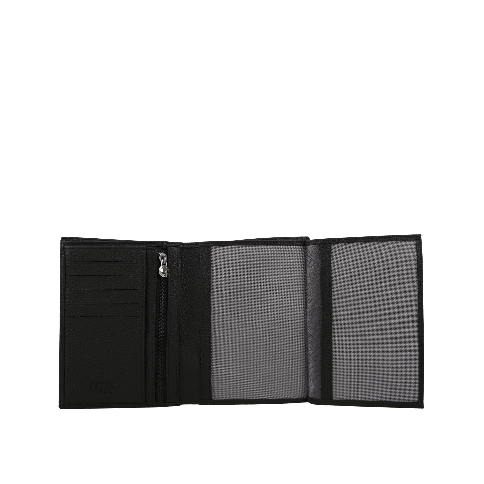 PETEK Black Leather Women Wallet