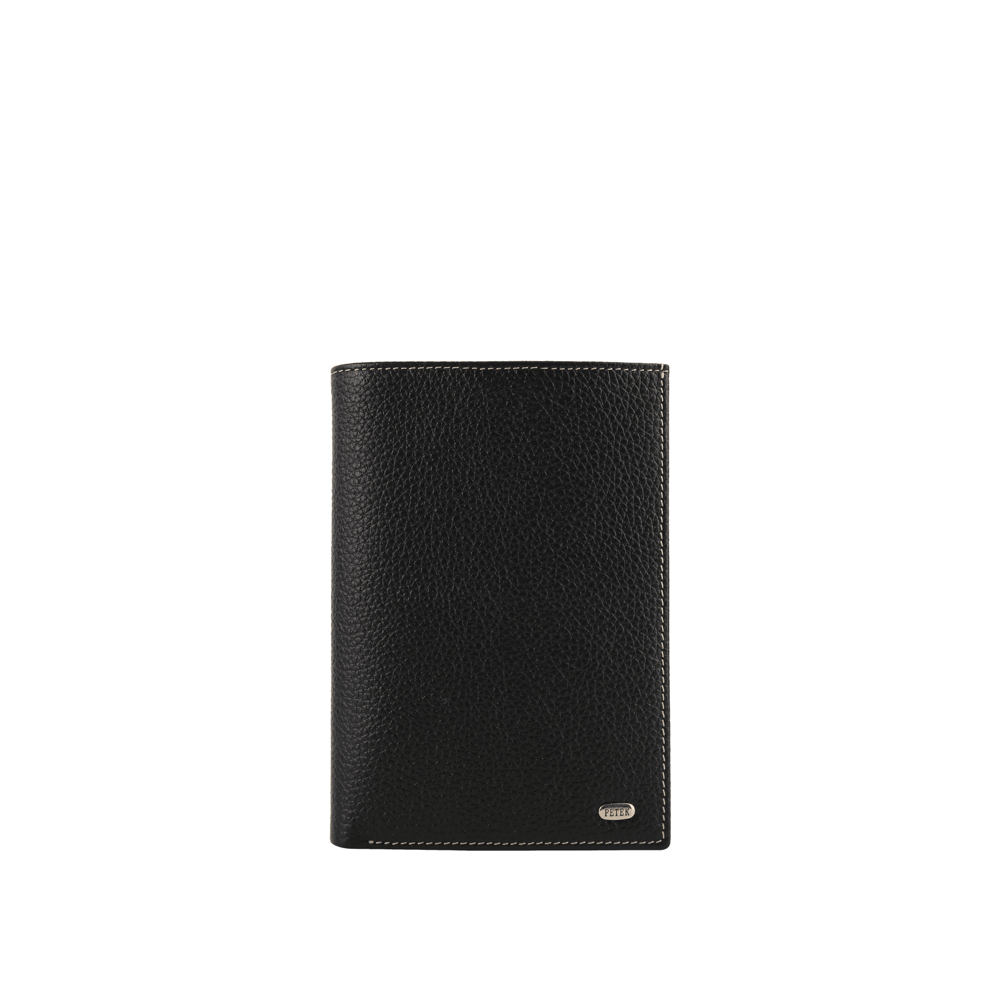 Petek Men's Wallet Contrast Stitching Black