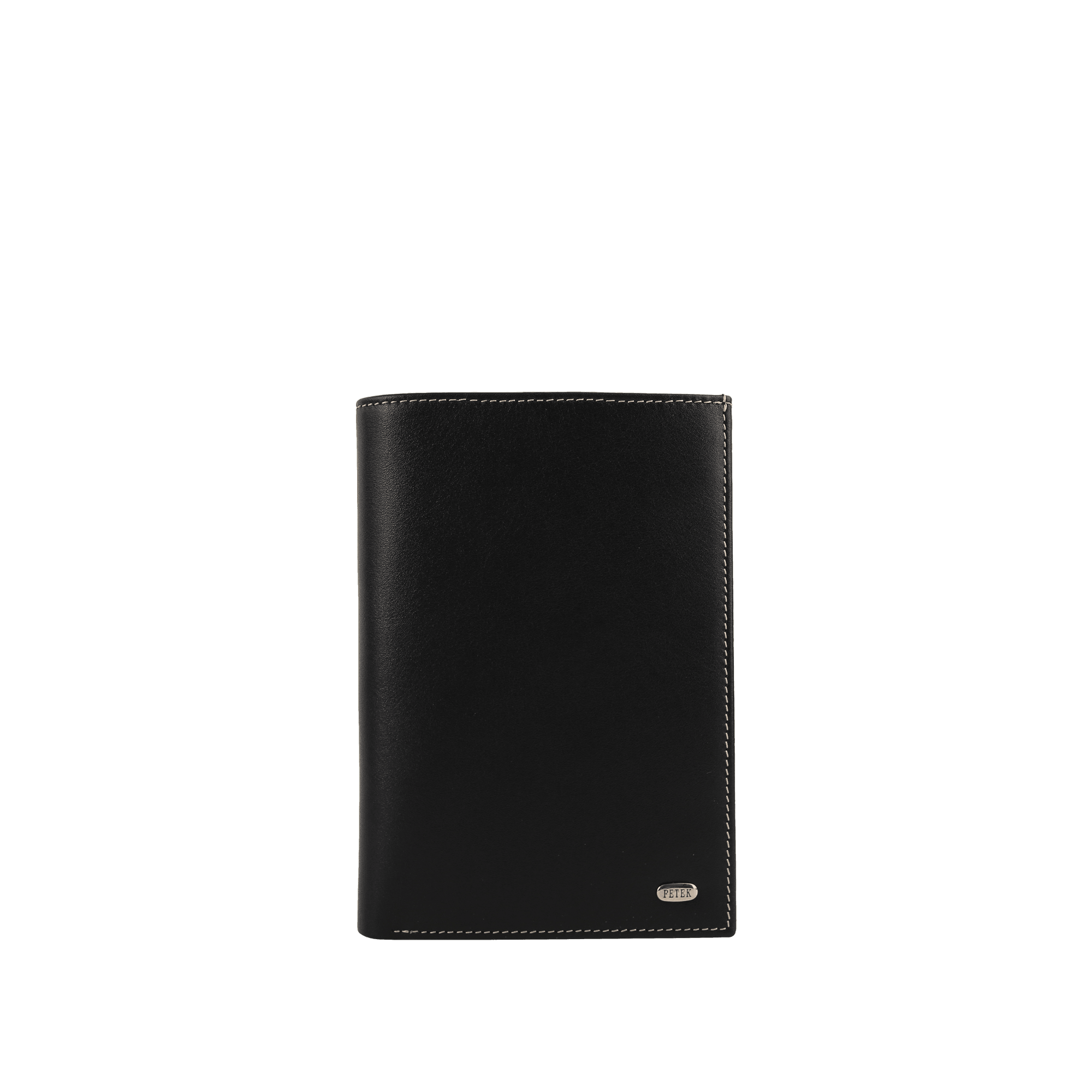 Petek Men's Wallet Contrast Stitching Black