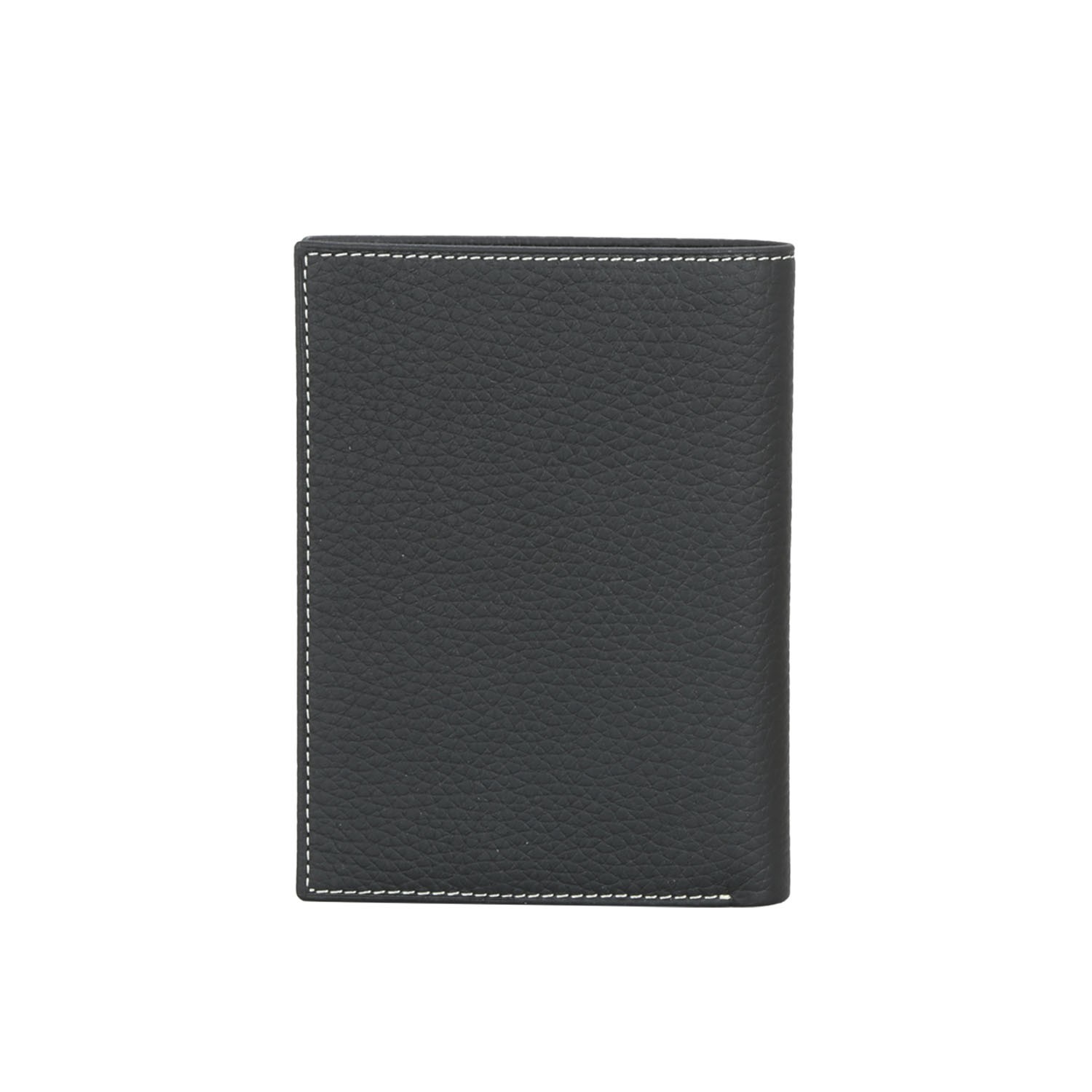 Petek Men's Wallet Contrast Stitching Black