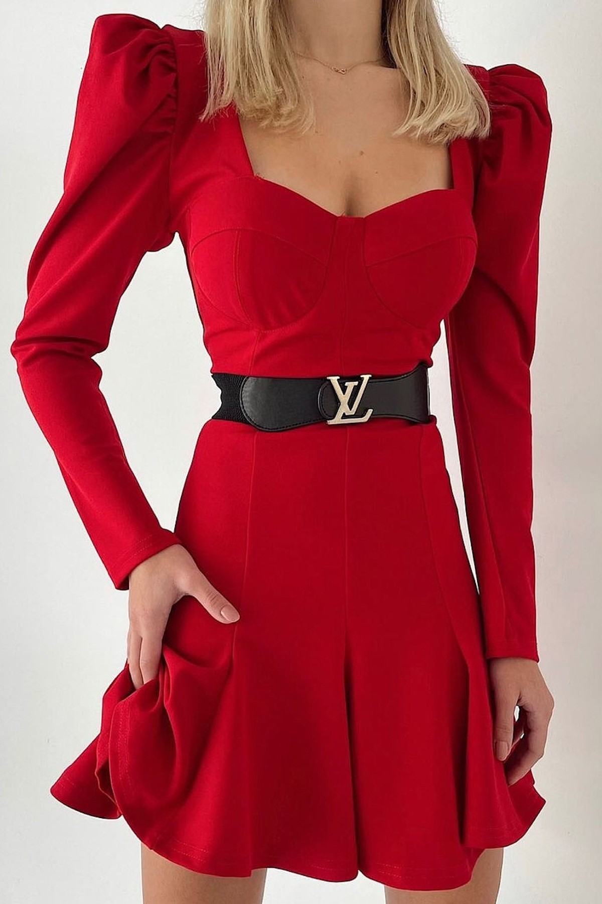 Kırmızı Özel Tasarım Elbise