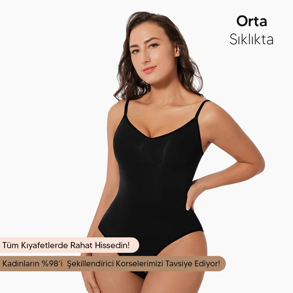 Göbek Toparlayıcı Çıtçıtlı Kadın Body Slip Korse