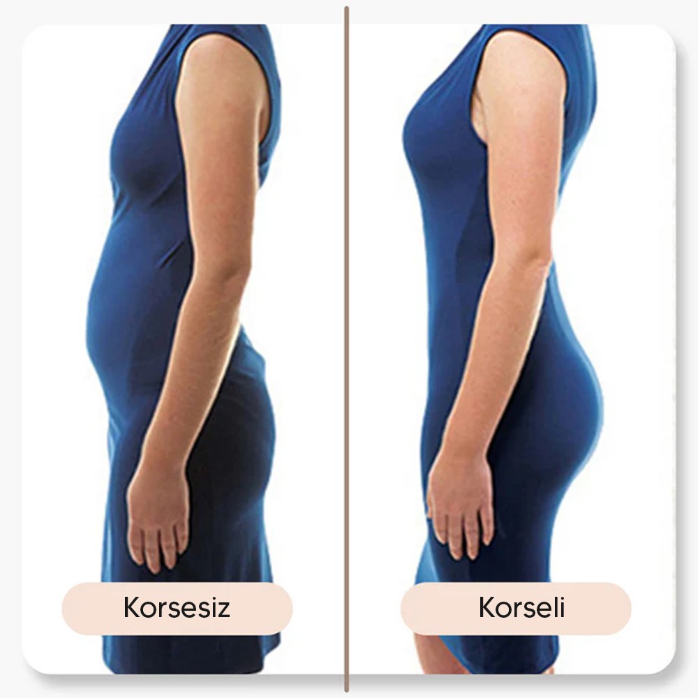 Göbek Toparlayıcı Çıtçıtlı Kadın Body Slip Korse