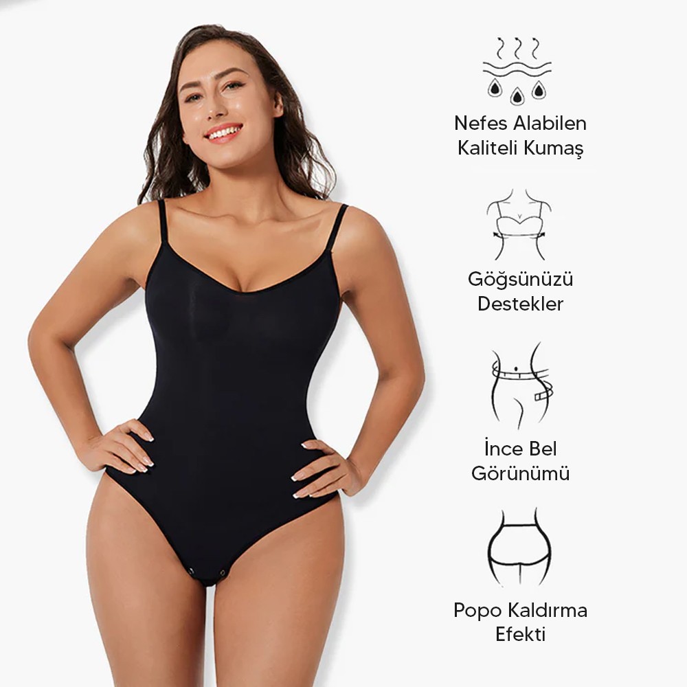 Göbek Toparlayıcı Çıtçıtlı Kadın Body Slip Korse