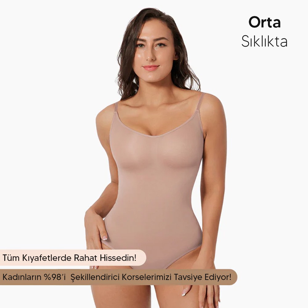 Göbek Toparlayıcı Çıtçıtlı Kadın Body Slip Korse