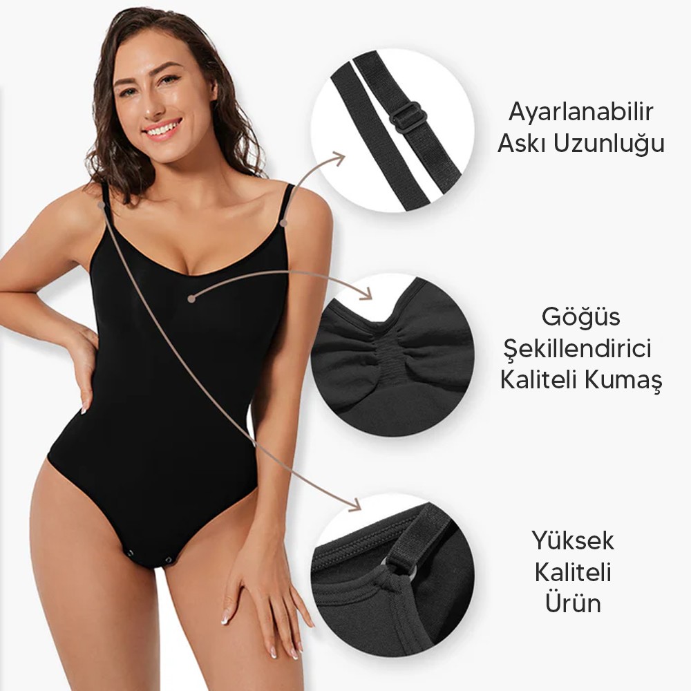 Göbek Toparlayıcı Çıtçıtlı Kadın Body Slip Korse