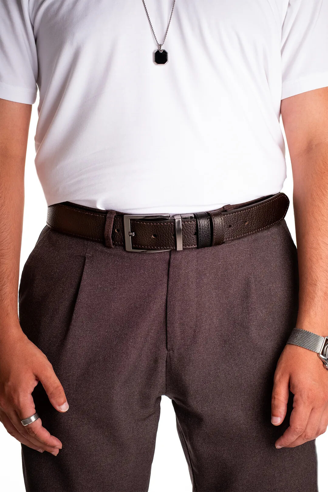 Alesta Çift Taraflı Hakiki Deri Kemer 4cm