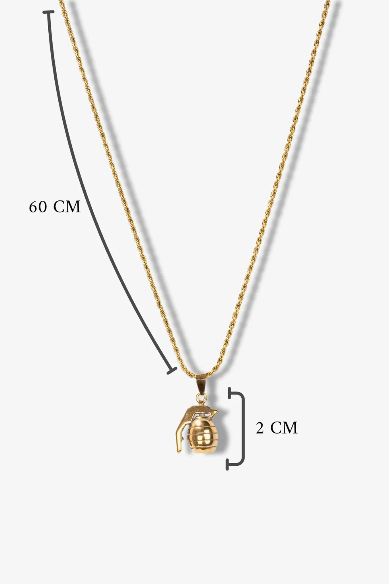 Grenade Çelik Kolye