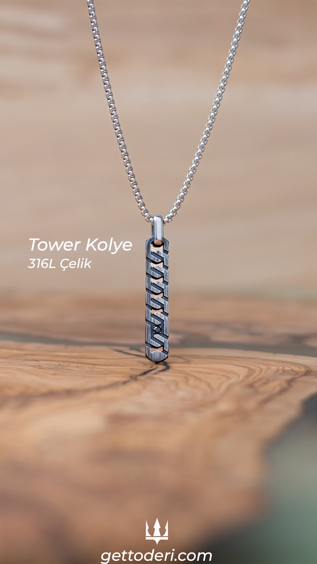 Tower Çelik Kolye