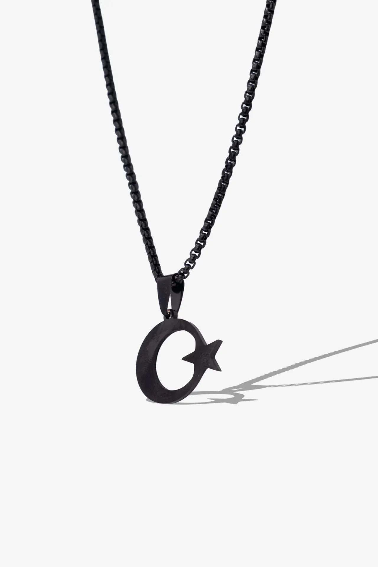 Ay Yıldız Çelik Kolye