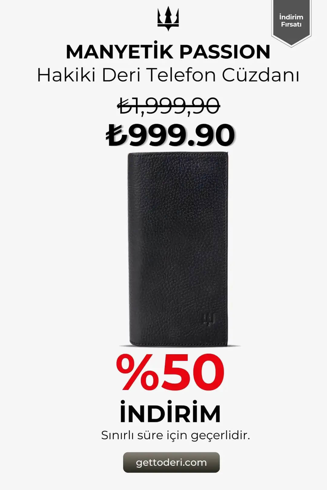 Manyetik Passion Hakiki Deri Telefon Cüzdanı