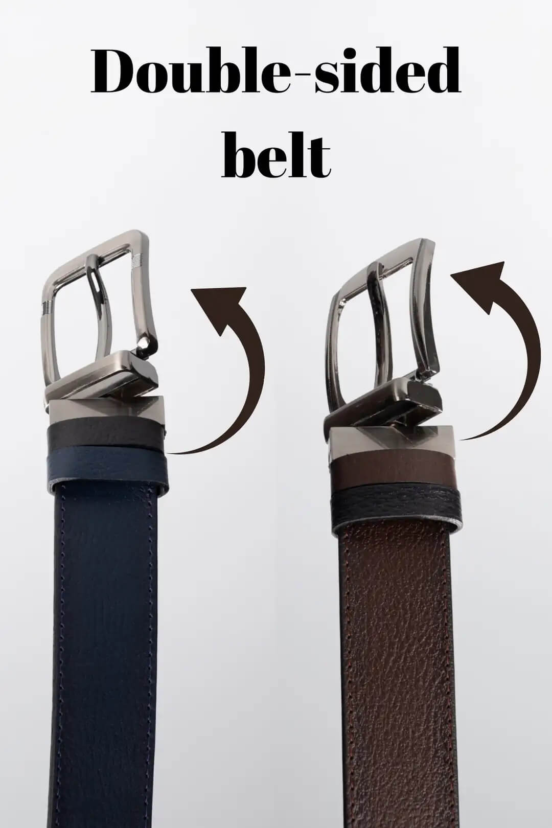 Leonidas Çift Taraflı Hakiki Deri Kemer 4cm