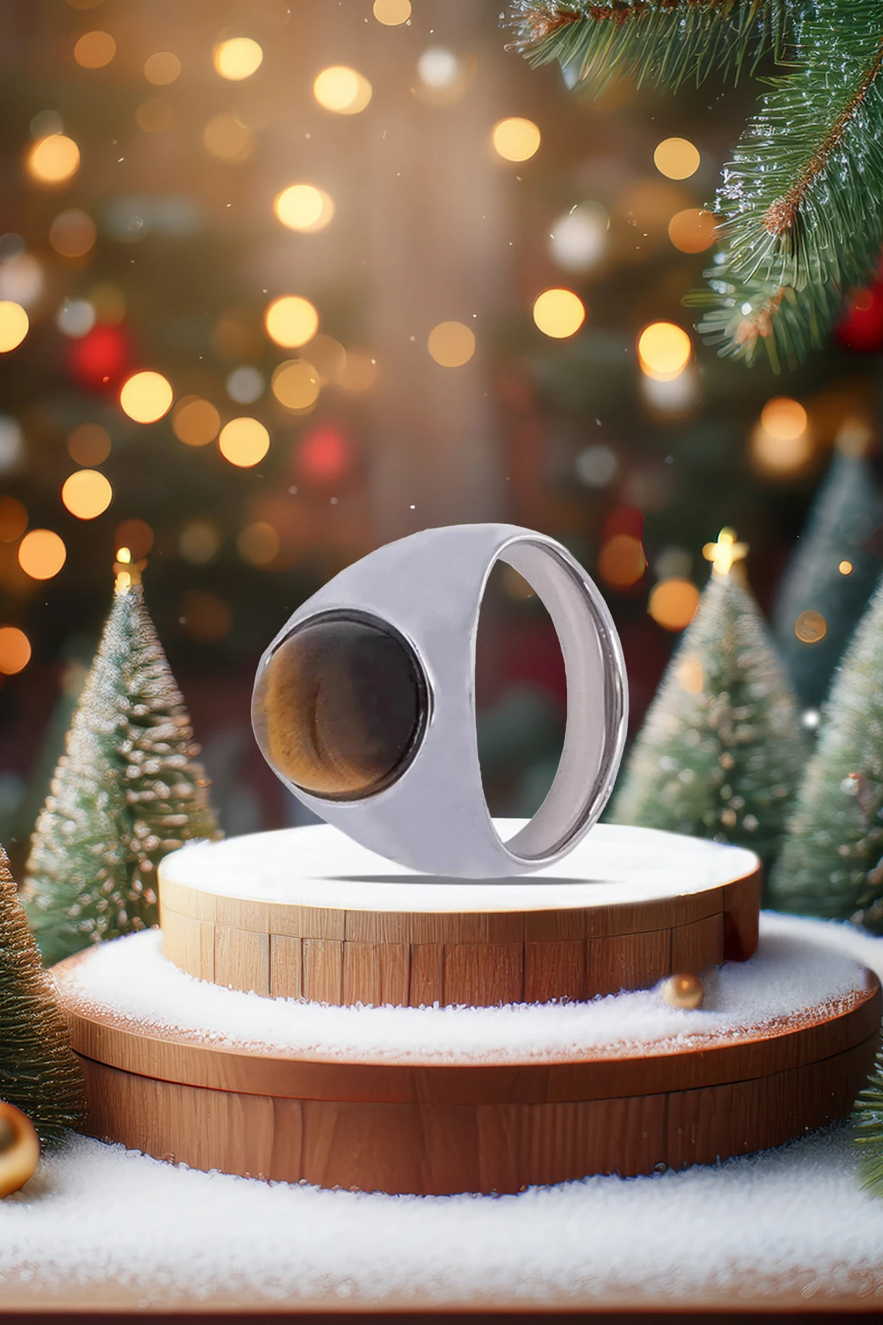 Agate Çelik Yüzük