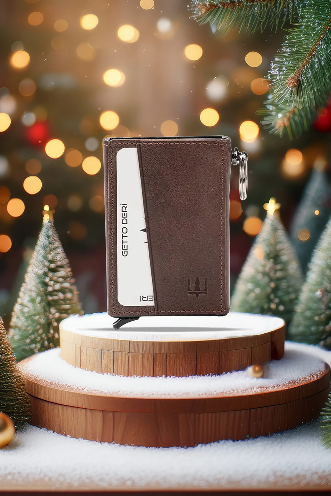 Hype Mekanizmalı Hakiki Deri Kartlık