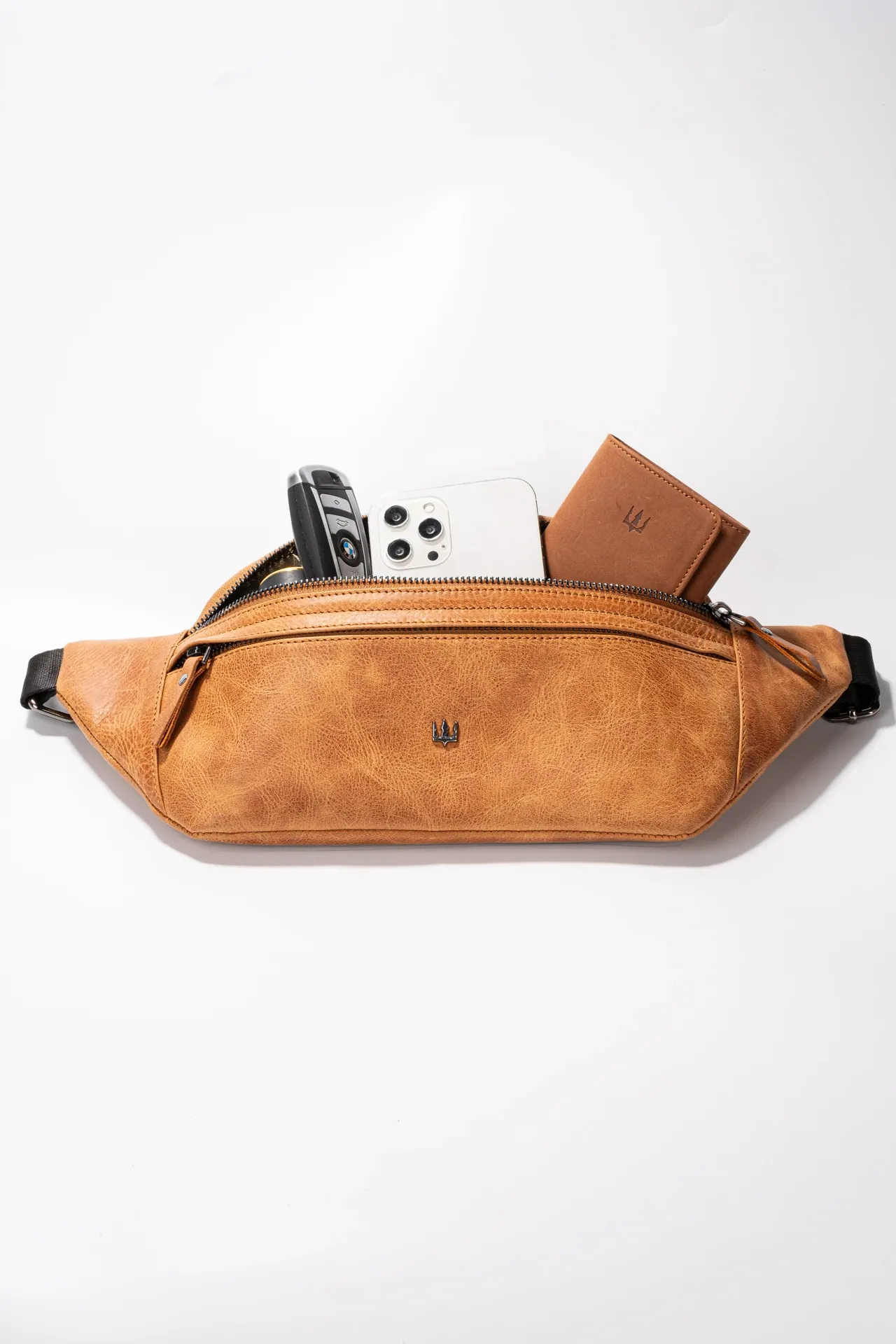 Tudor Hakiki Deri Bel Çantası