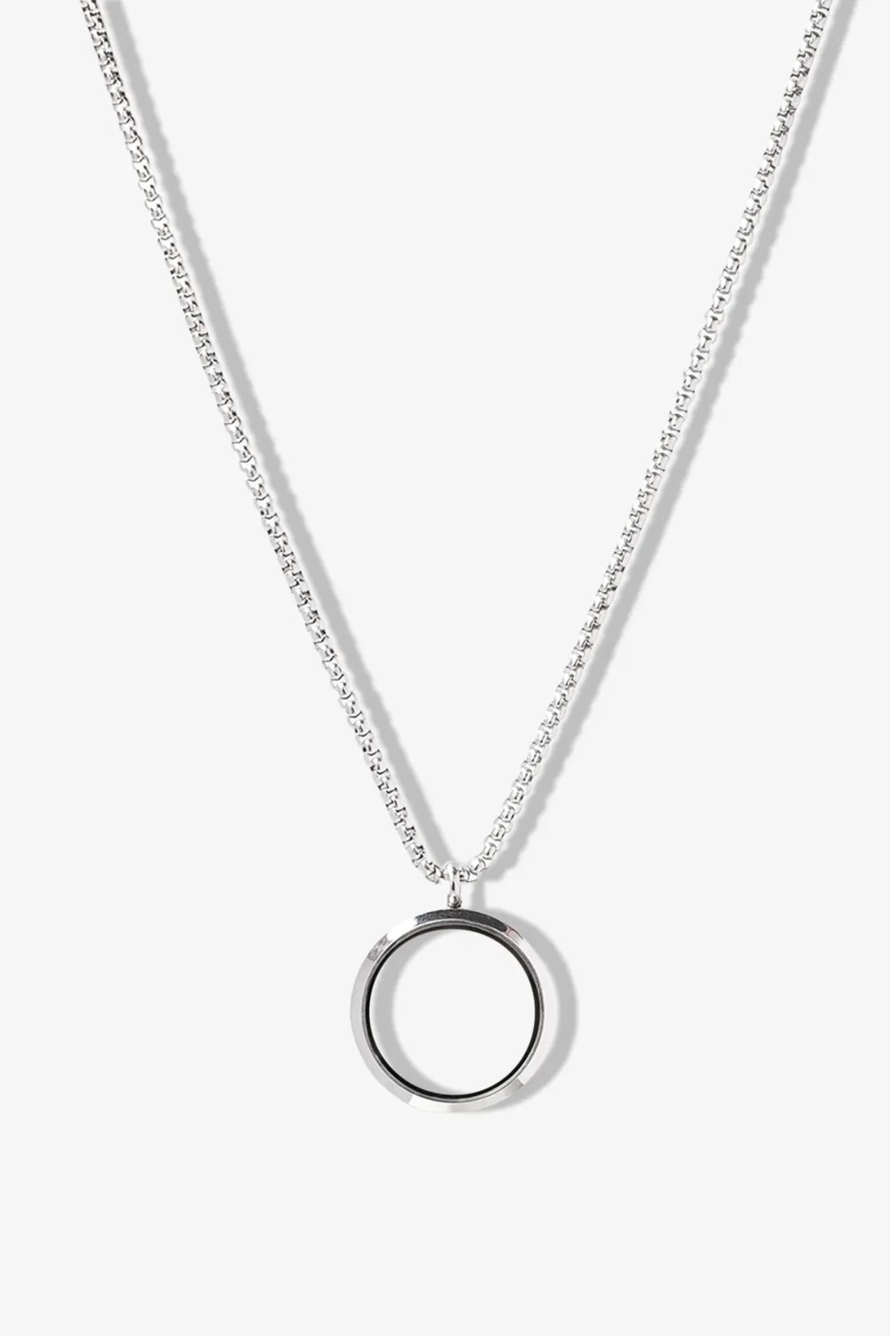 Glass Circle Çelik Kolye