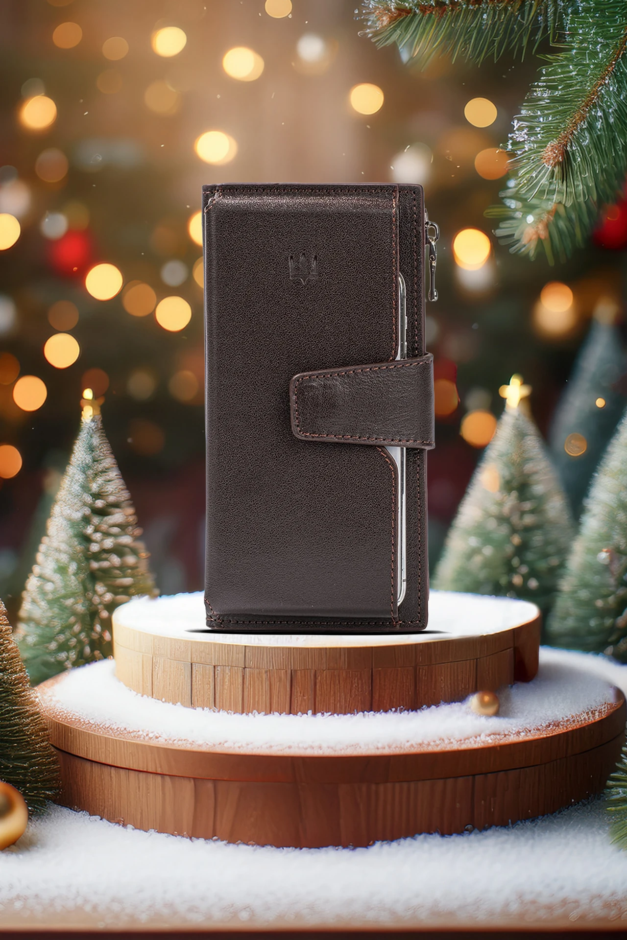 Zoe Telefon Hazneli Hakiki Deri Cüzdan