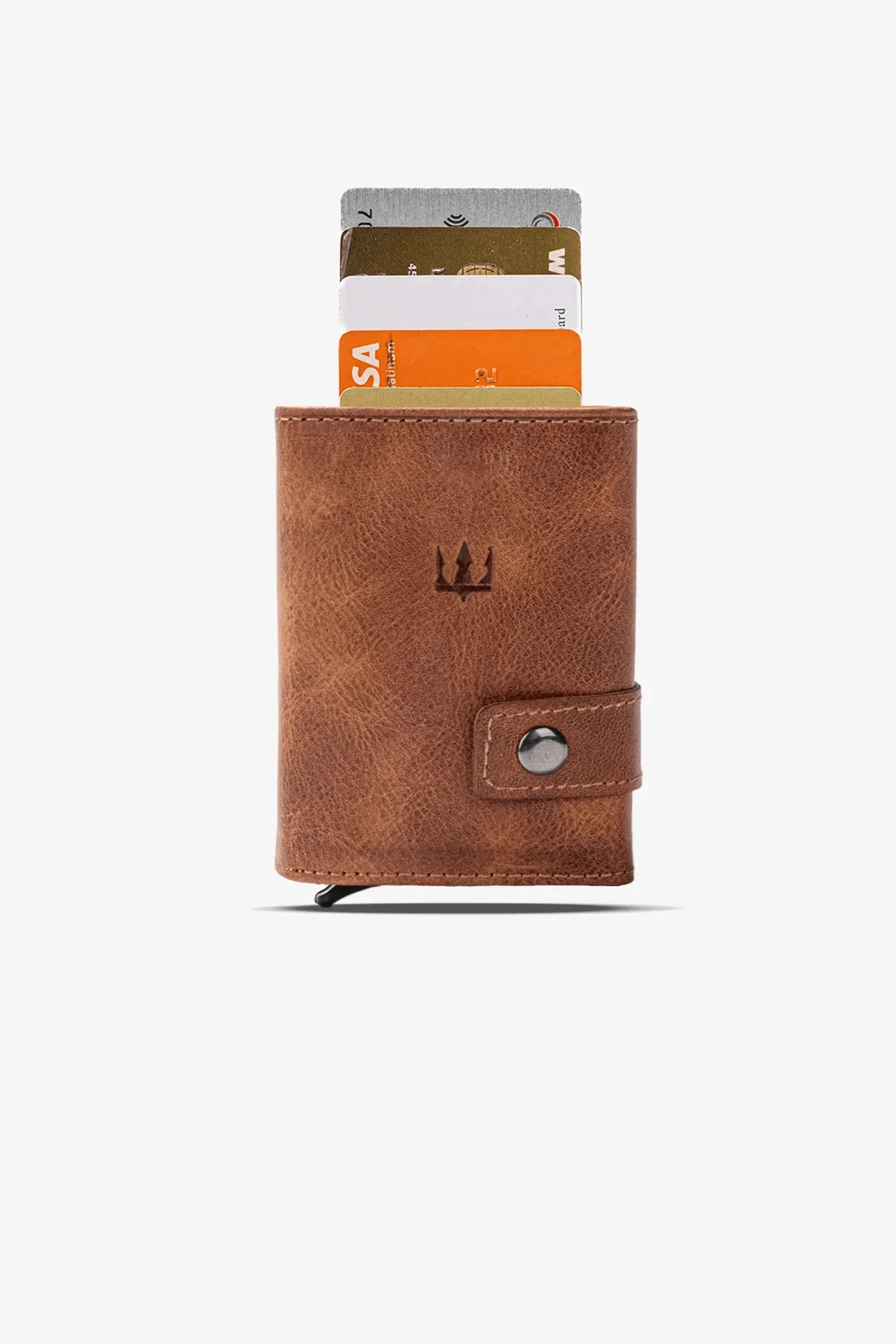 Moon Mekanizmalı Hakiki Deri Minimal Cüzdan