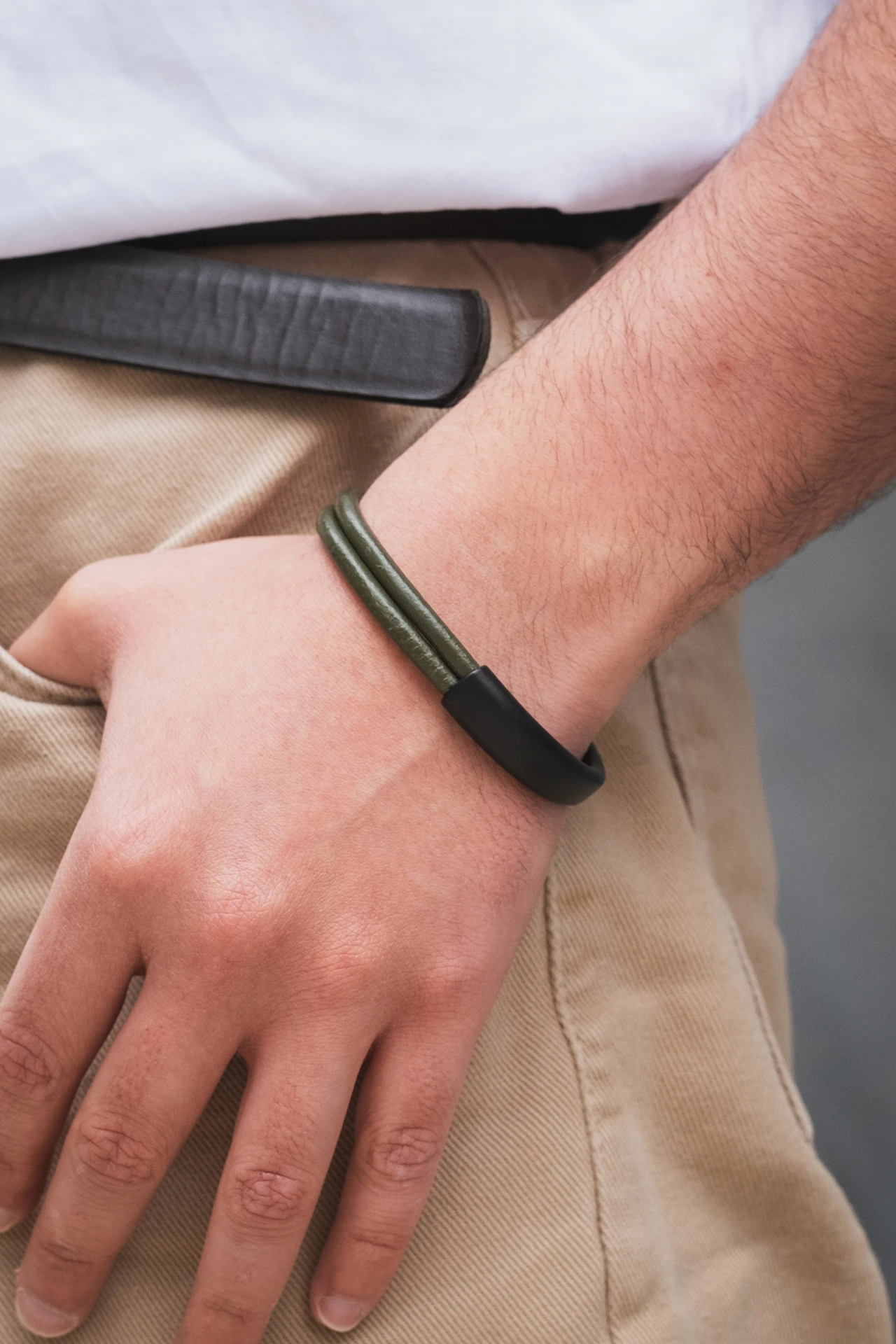 Grapnel Deri Bileklik