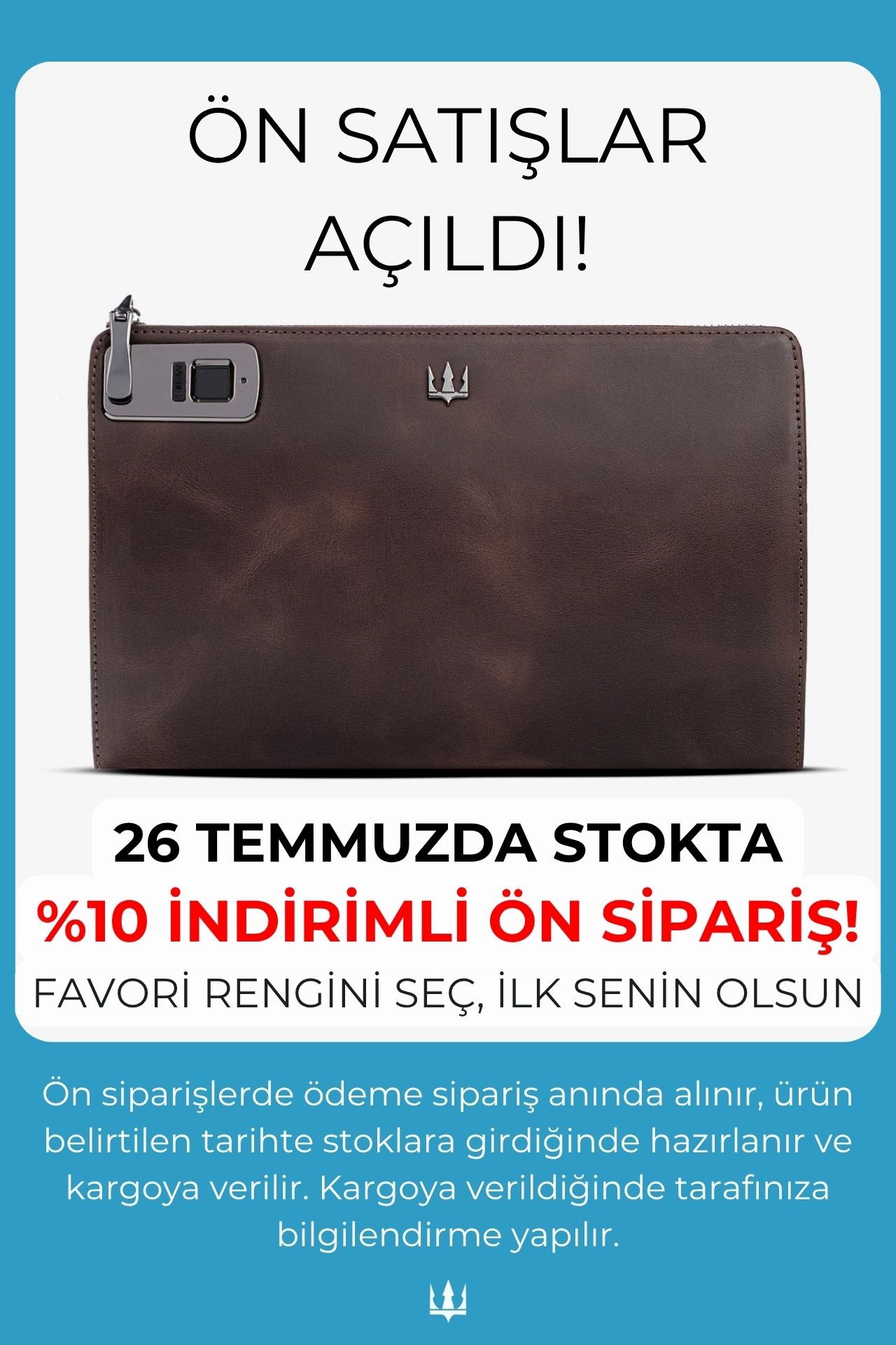 Trace Parmak İzi Okuyucu Hakiki Deri El Çantası