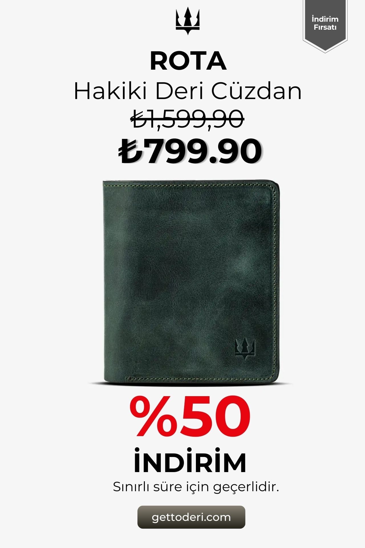 Rota Hakiki Deri Cüzdan