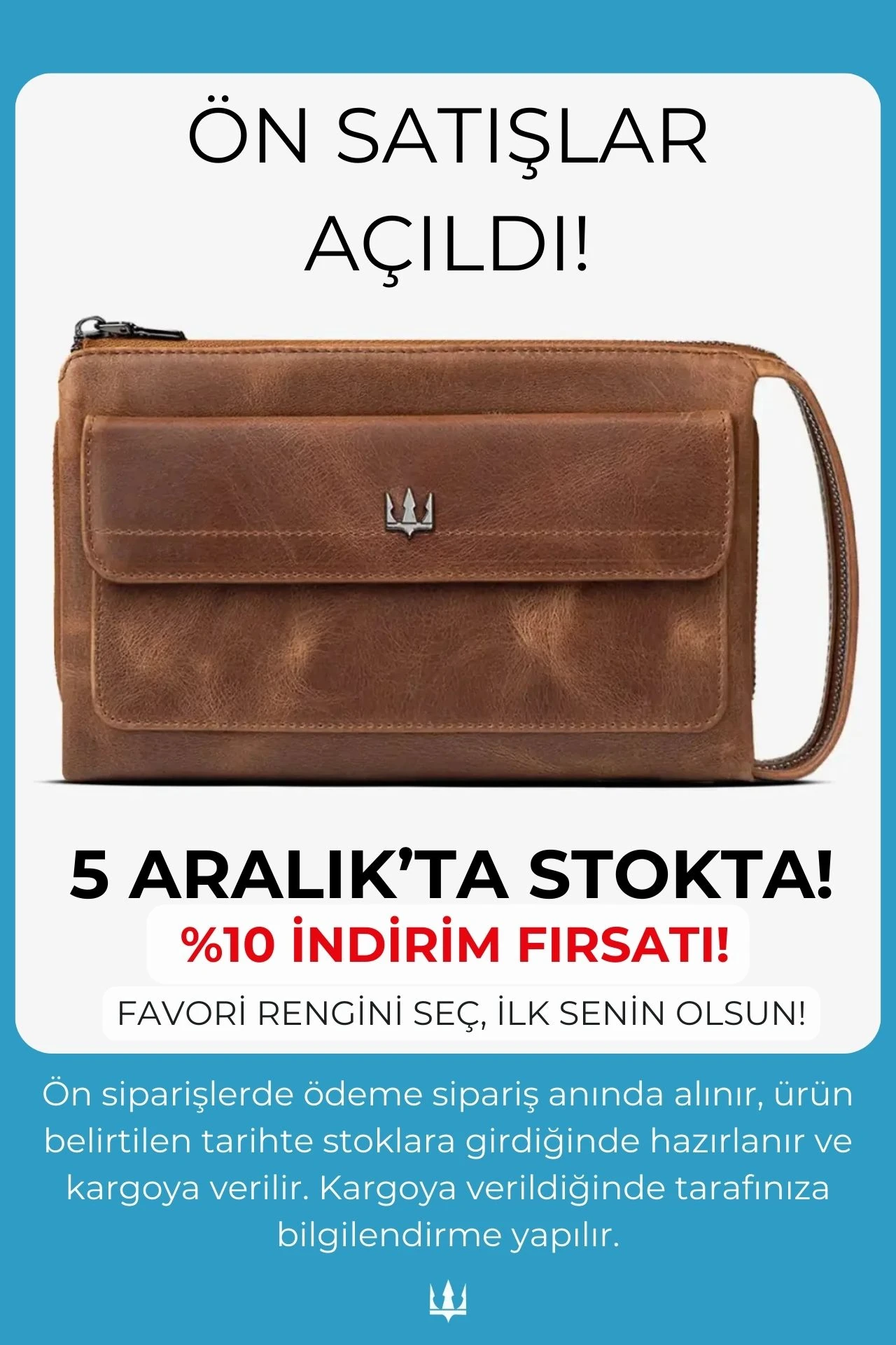 Ombre Hakiki Deri El Çantası