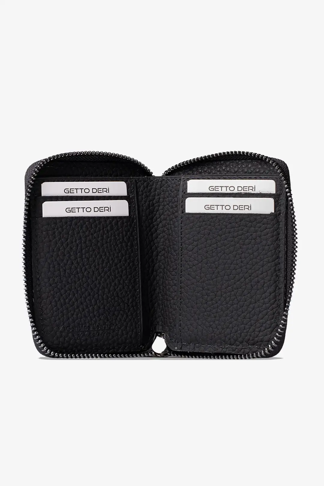 Zip Hakiki Deri Fermuarlı Cüzdan