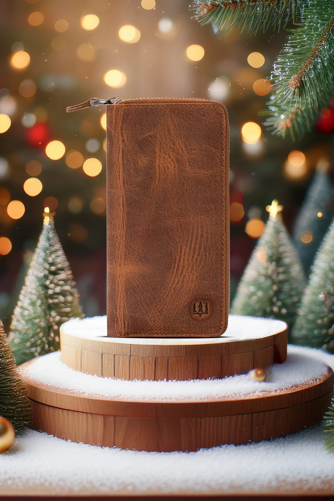 Luis Fermuarlı Telefon Hazneli Deri Cüzdan