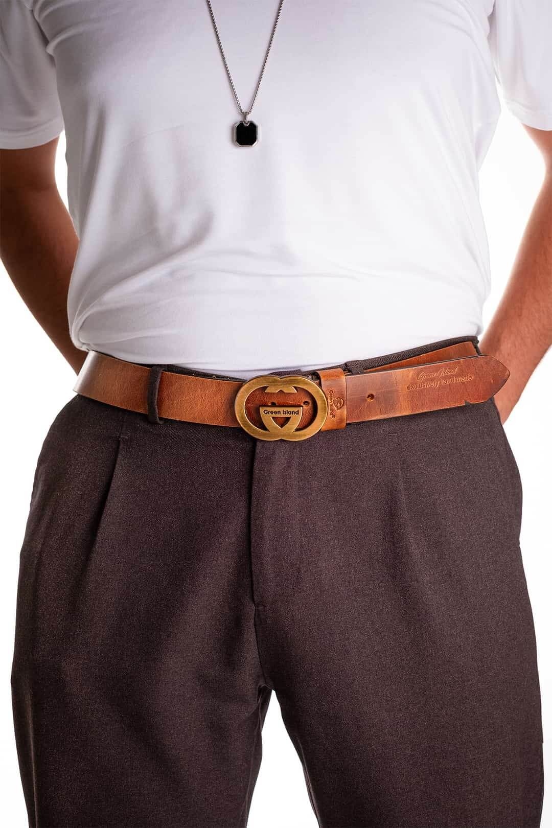 Green Island Hakiki Deri Kemer 4CM