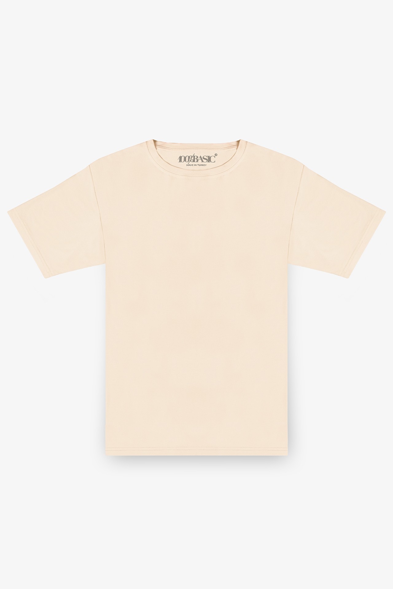 CoolFit Modal Basic Tişört – %95 Modal %5 Likra - KREM