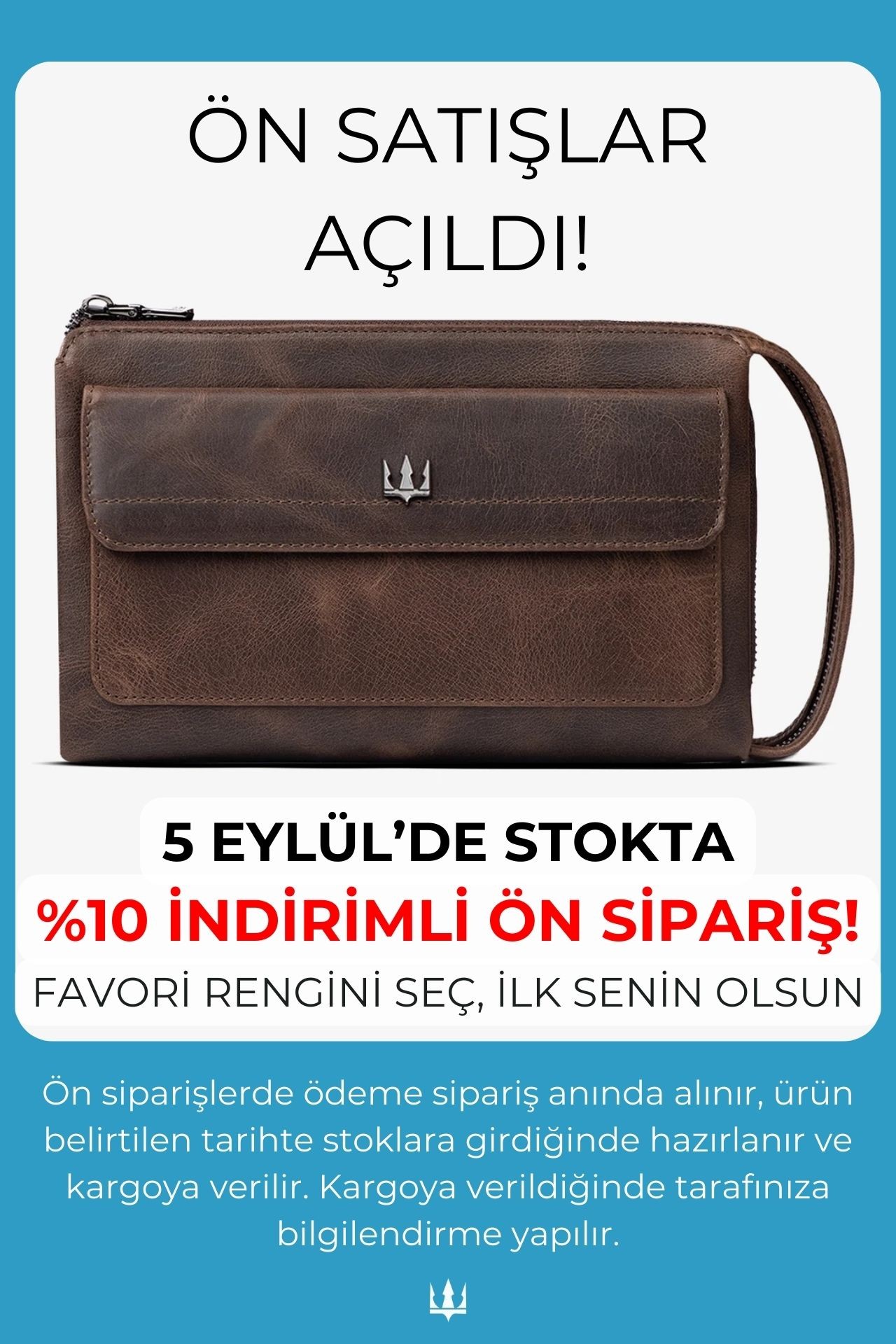 Ombre Hakiki Deri El Çantası