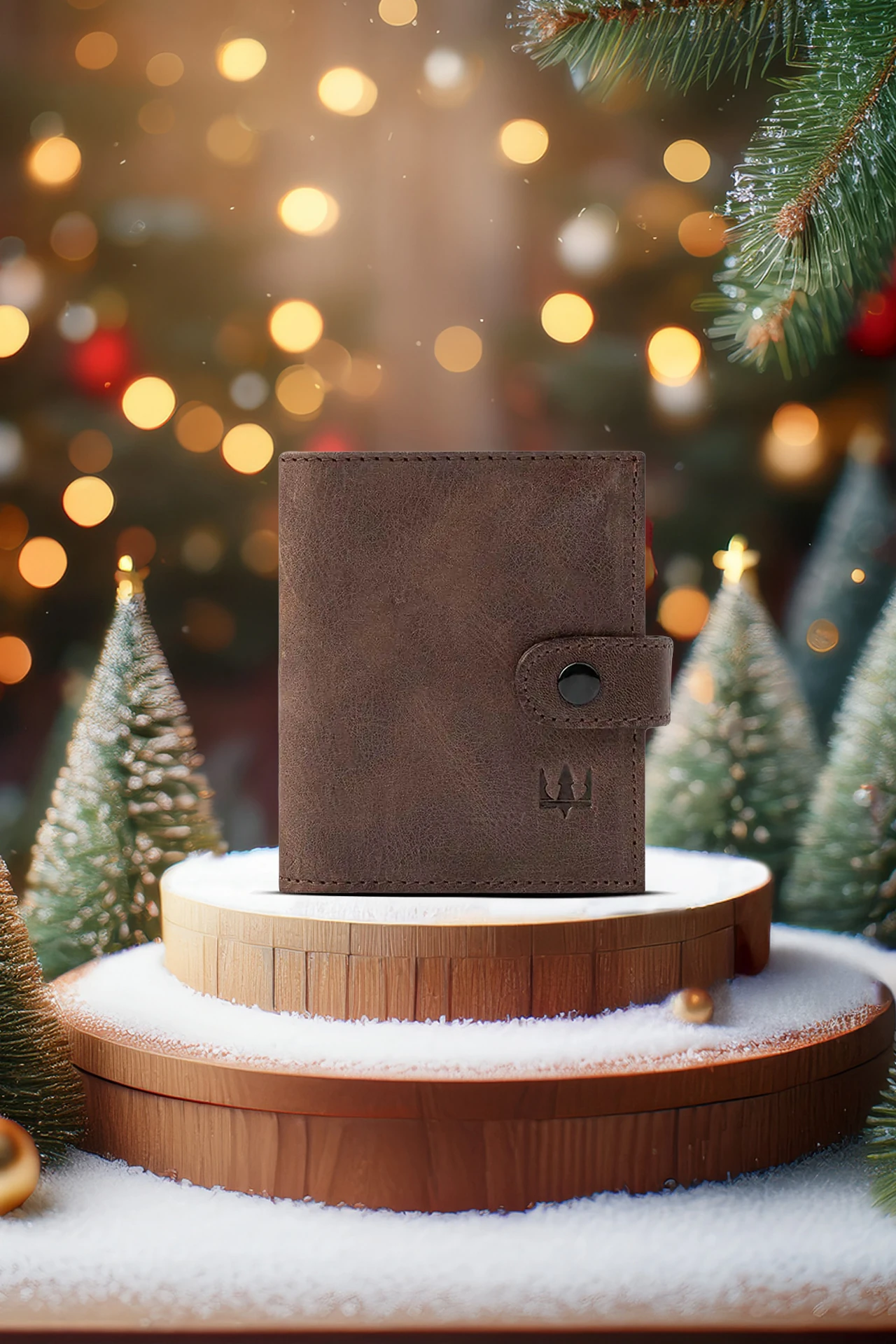 Space Hakiki Deri Çıt Çıtlı Cüzdan