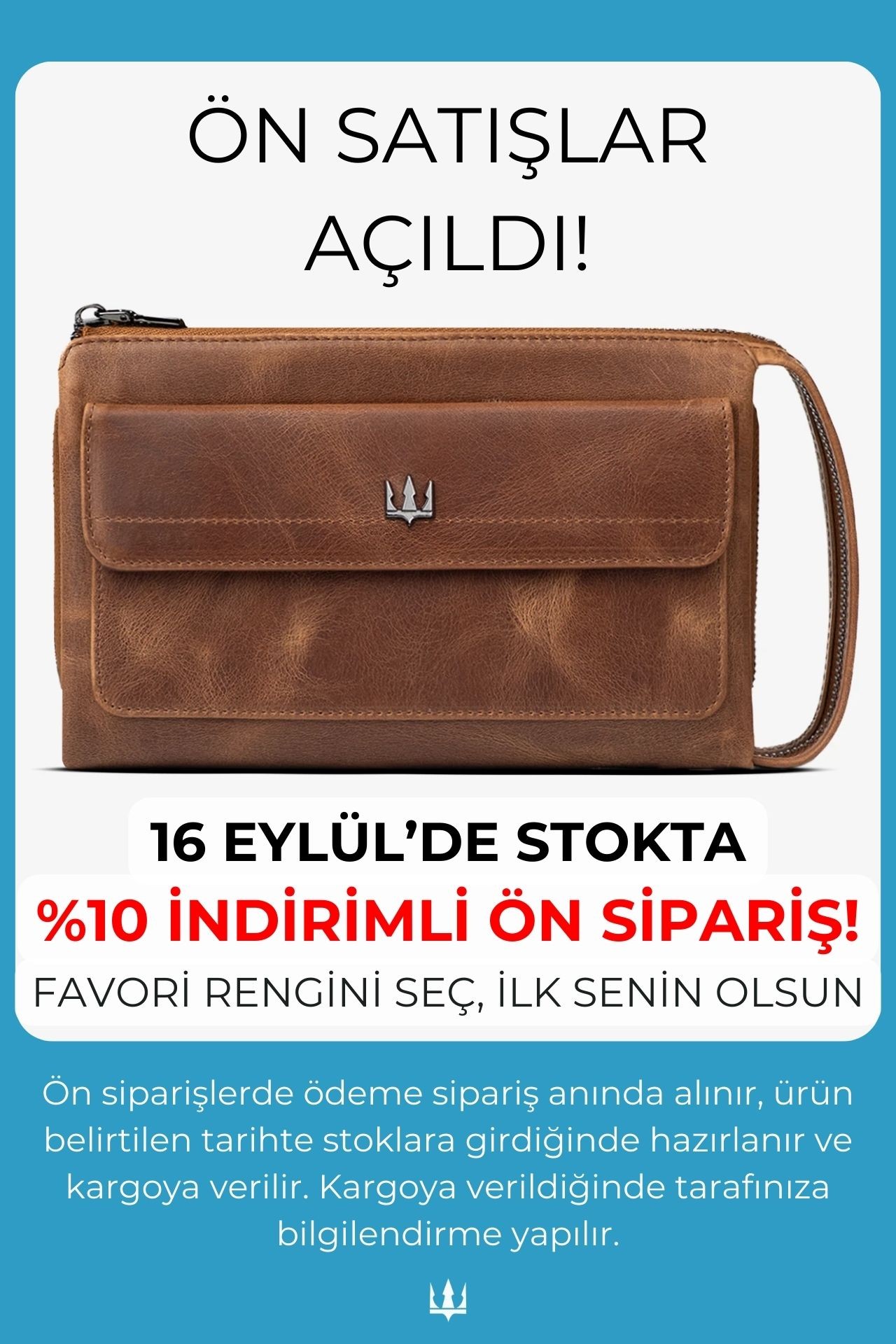 Ombre Hakiki Deri El Çantası