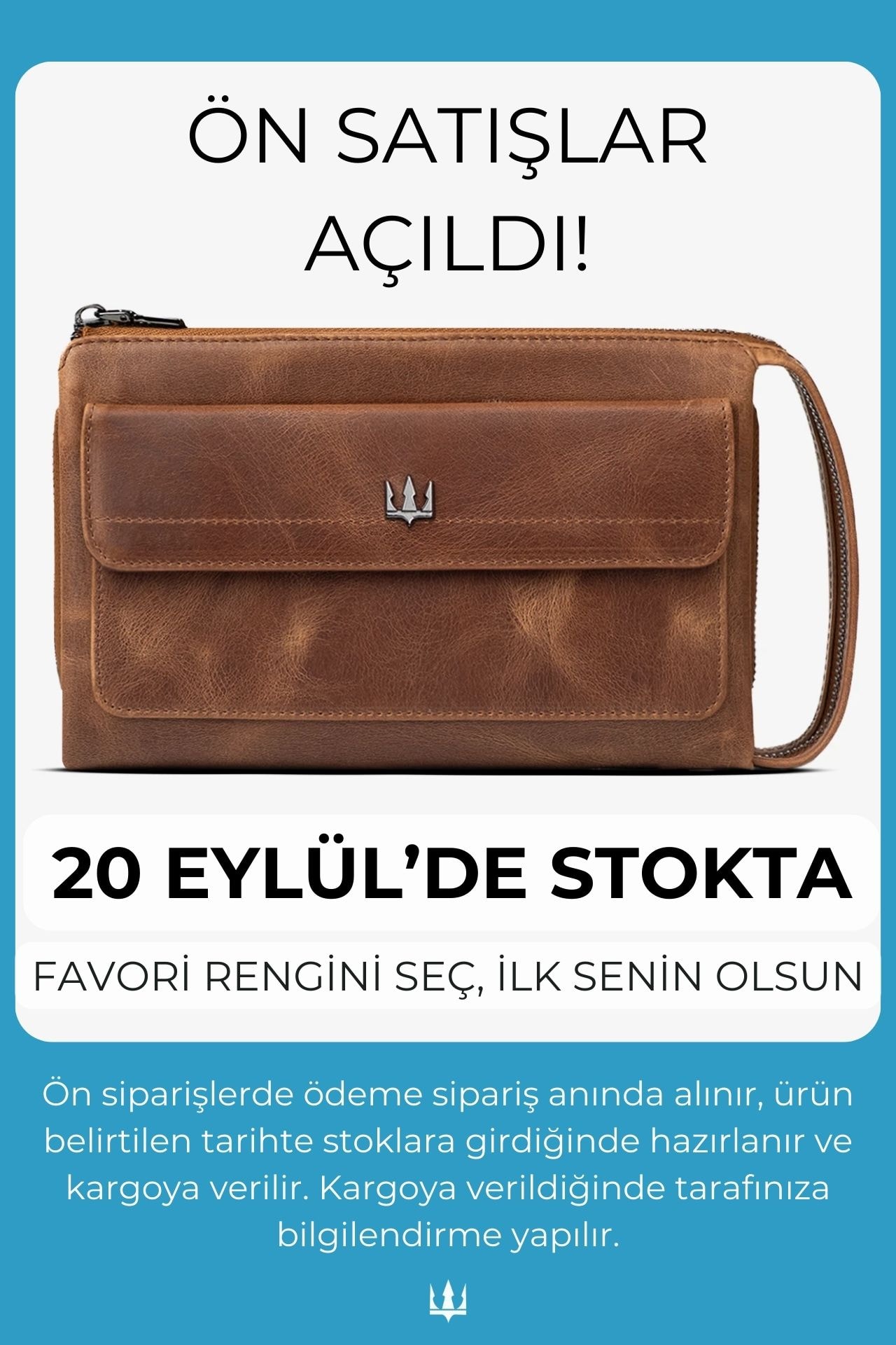 Ombre Hakiki Deri El Çantası