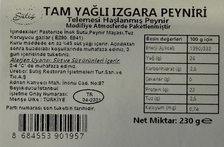 Izgara Peyniri 230 gr