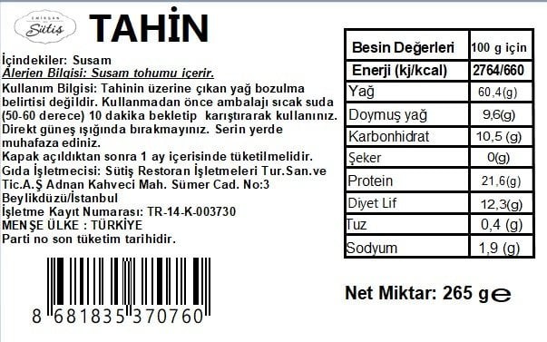 Tahin 265 gr