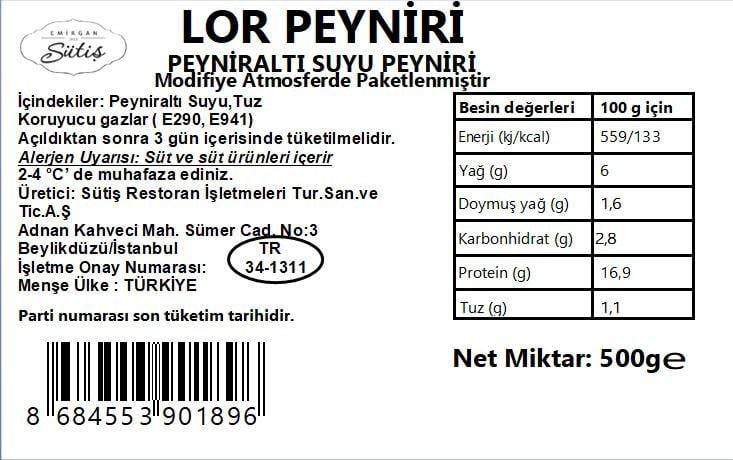 Lor Peyniri 500 gr