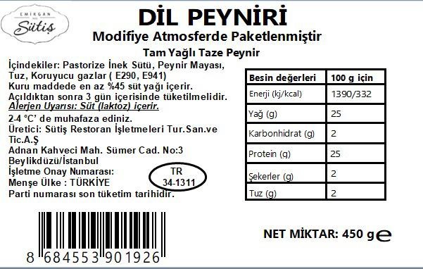 Dil Peyniri 450 gr