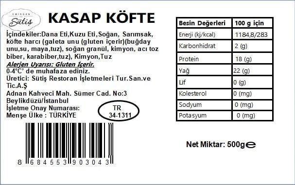 Kasap Köfte 500 gr