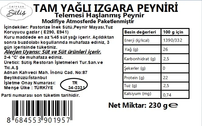 Izgara Peyniri 230 gr
