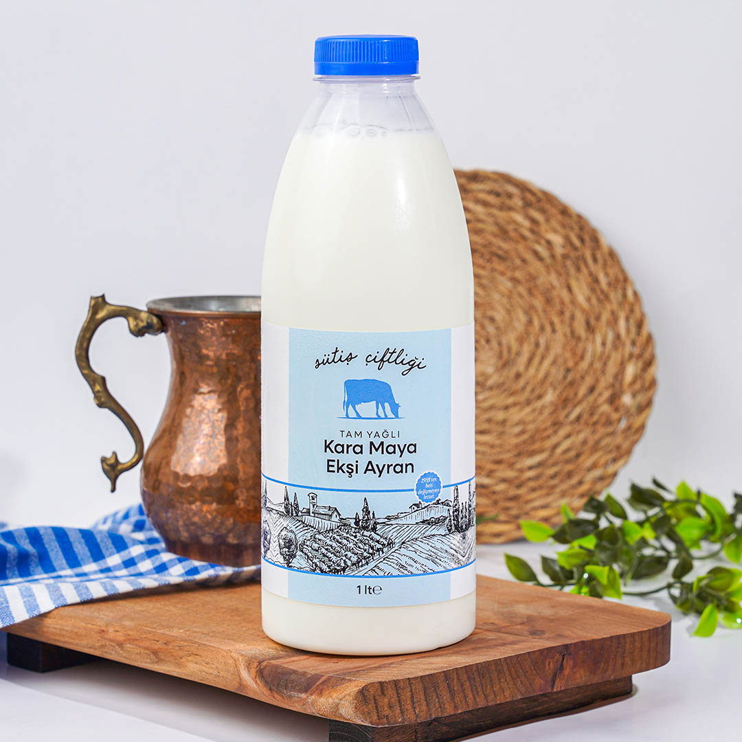 Tam Yağlı Kara Maya Ekşi Ayran 1 L 