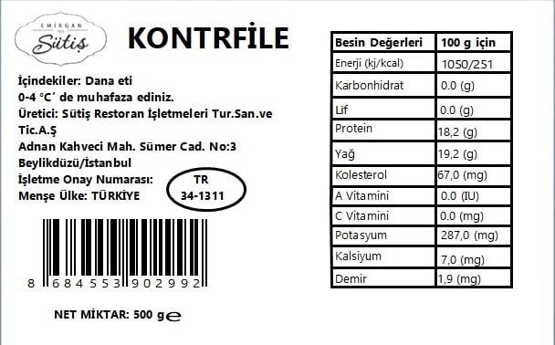 Kontrfile 500 gr