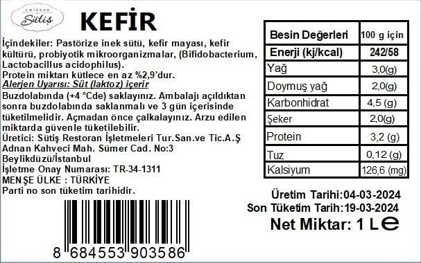 Probiyotik - Kefir 1 lt