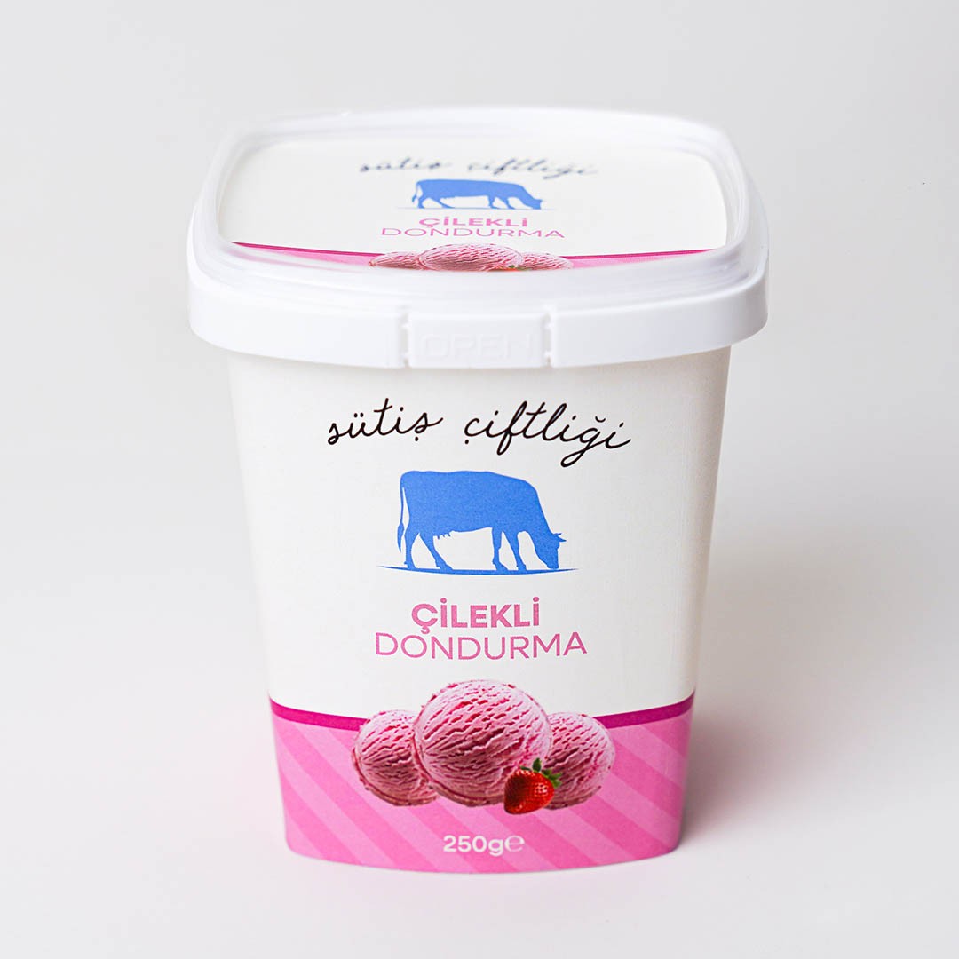 Çilekli Dondurma  250 Gr